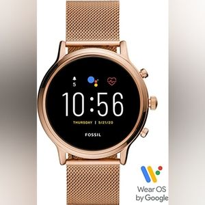Fossil Julianna HR Gen 5 Smartwatch - Rose Gold w/ Steel Mesh Watchband